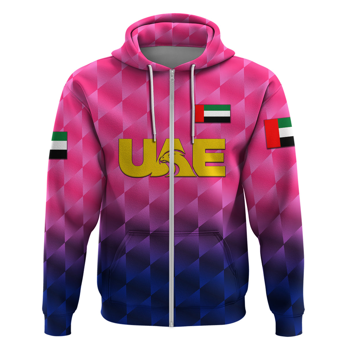 (Custom Personalised) United Arab Emirates UAE Cricket Hoodie Falcon Unique - Pink LT8 - Vibe Hoodie Shop