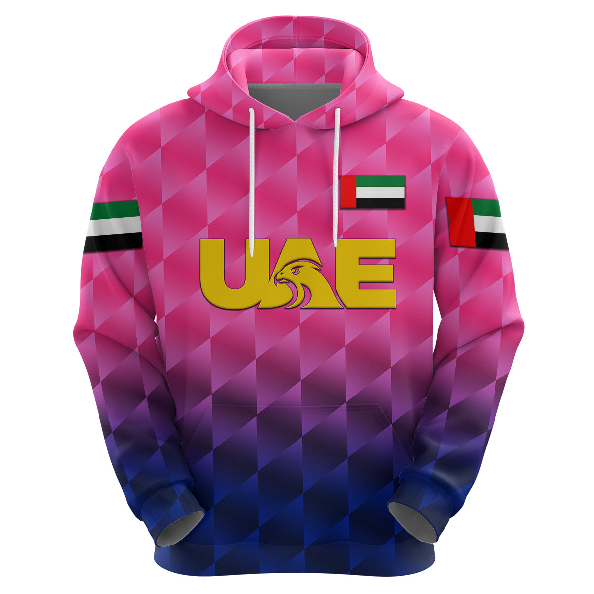 (Custom Personalised) United Arab Emirates UAE Cricket Hoodie Falcon Unique - Pink LT8 - Vibe Hoodie Shop