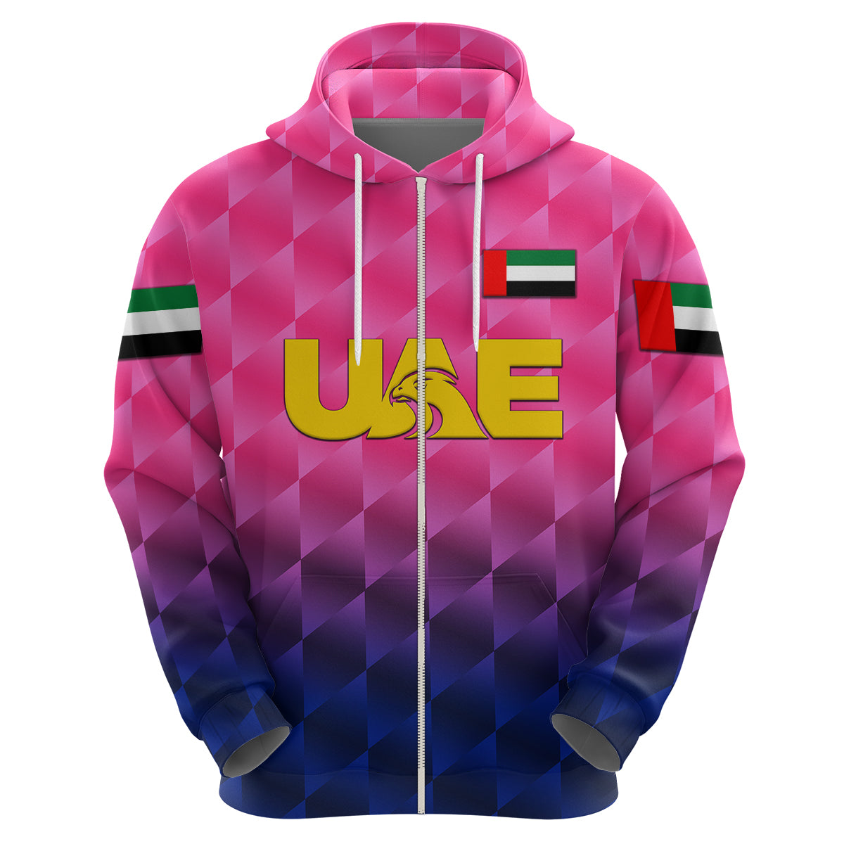 (Custom Personalised) United Arab Emirates UAE Cricket Hoodie Falcon Unique - Pink LT8 - Vibe Hoodie Shop