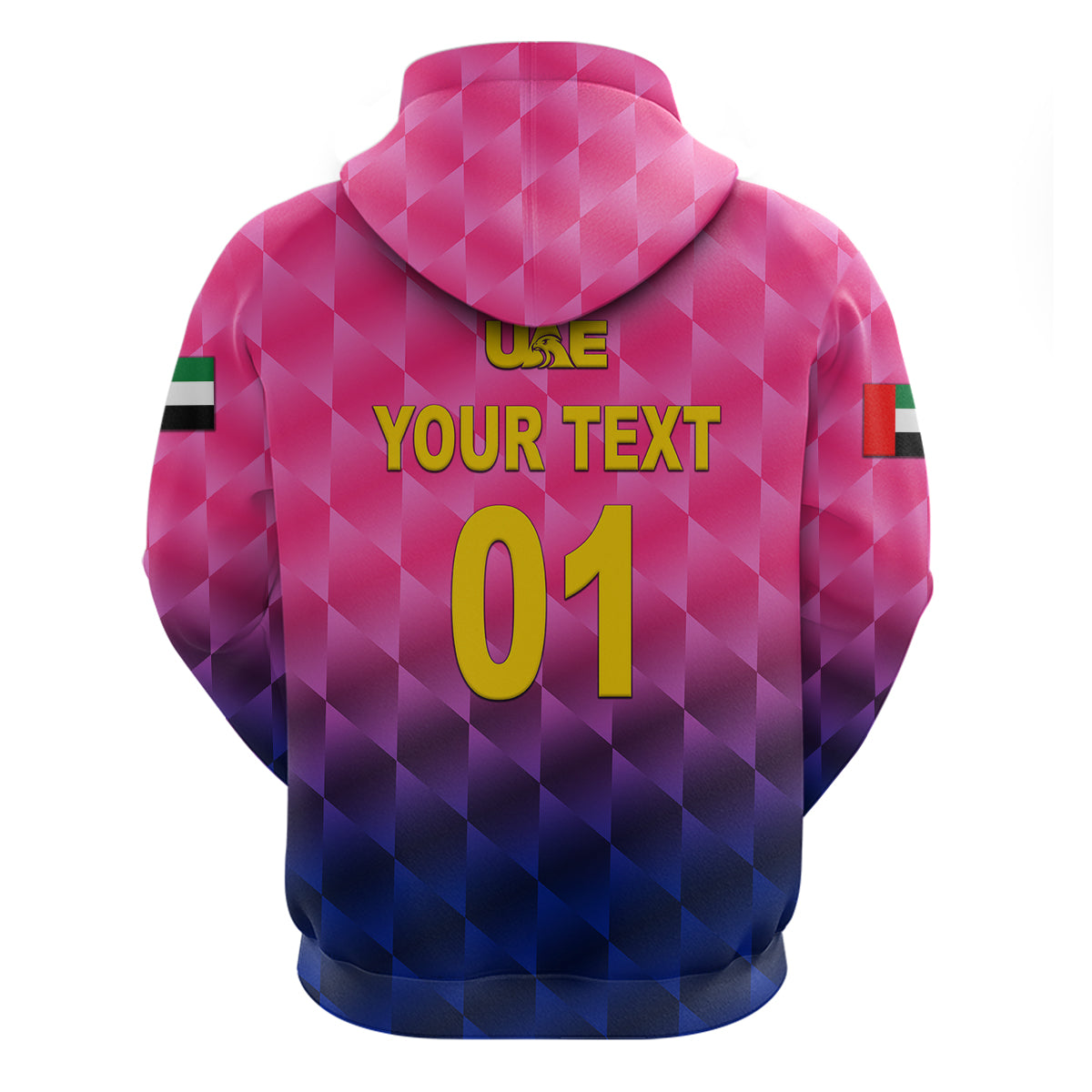 (Custom Personalised) United Arab Emirates UAE Cricket Hoodie Falcon Unique - Pink LT8 - Vibe Hoodie Shop