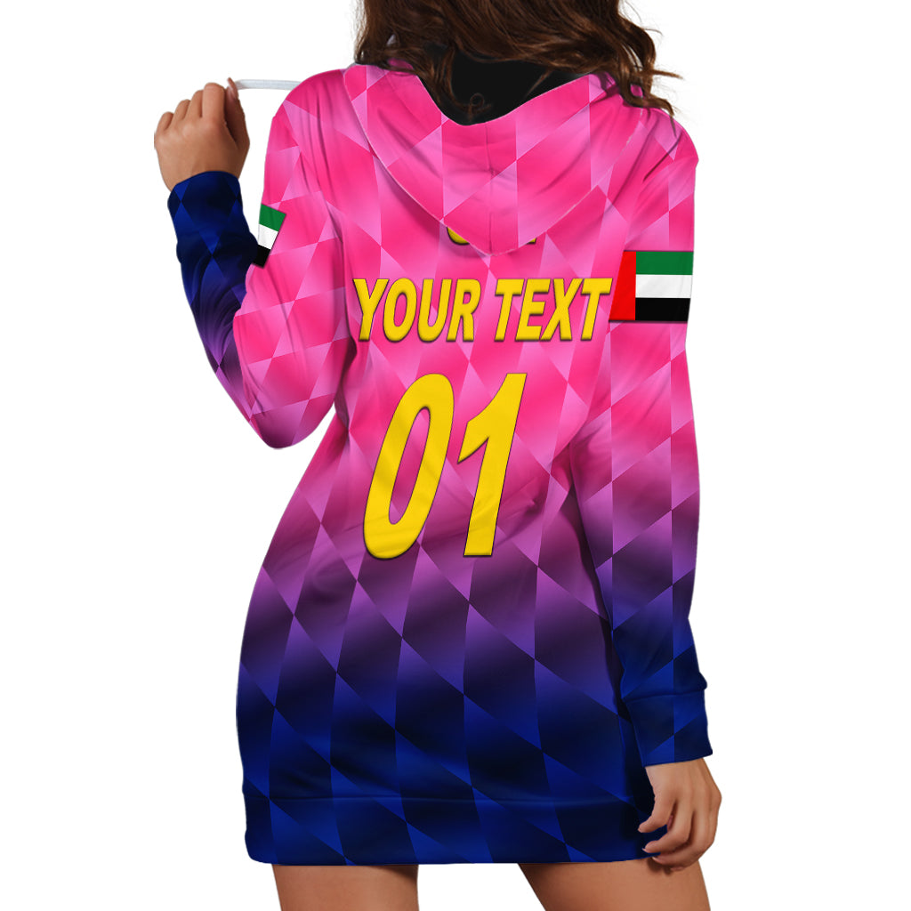 (Custom Personalised) United Arab Emirates UAE Cricket Hoodie Dress Falcon Unique - Pink - Vibe Hoodie Shop