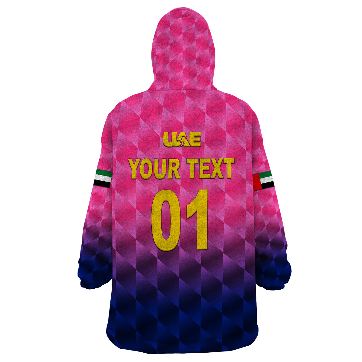 (Custom Personalised) United Arab Emirates UAE Cricket Wearable Blanket Hoodie Falcon Unique - Pink - Vibe Hoodie Shop