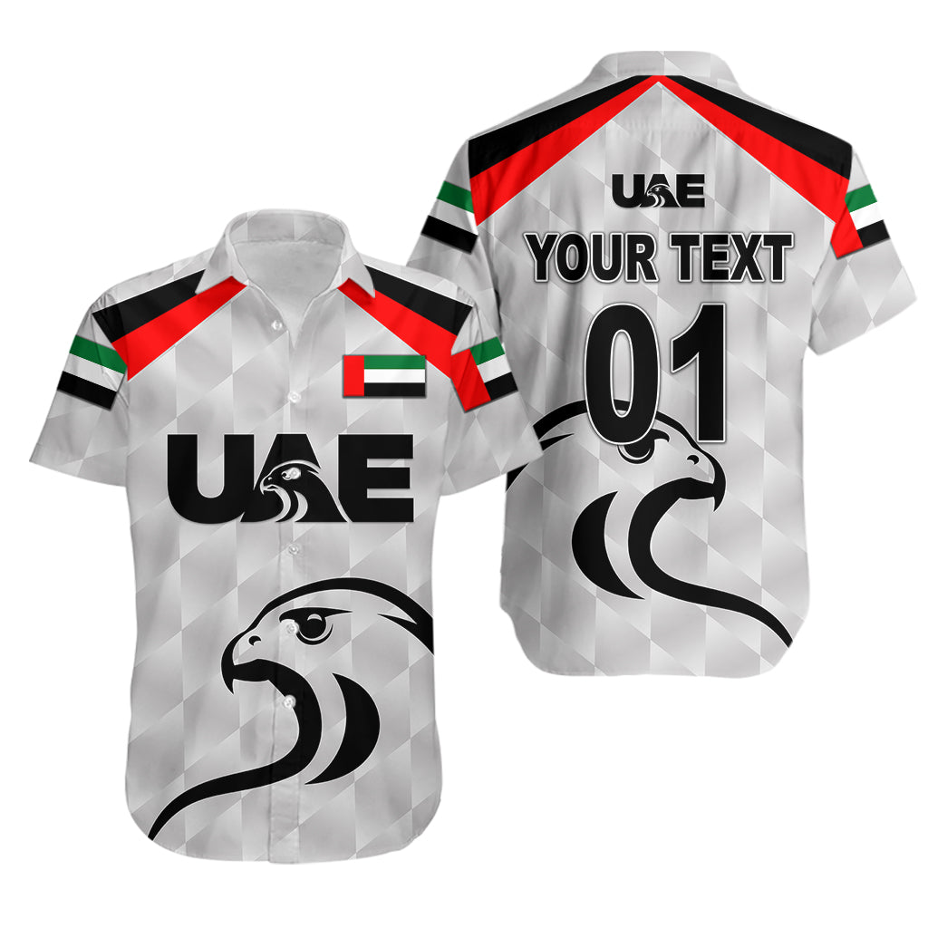 (Custom Personalised) United Arab Emirates UAE Cricket Hawaiian Shirt Falcon Special - Grey - Vibe Hoodie Shop