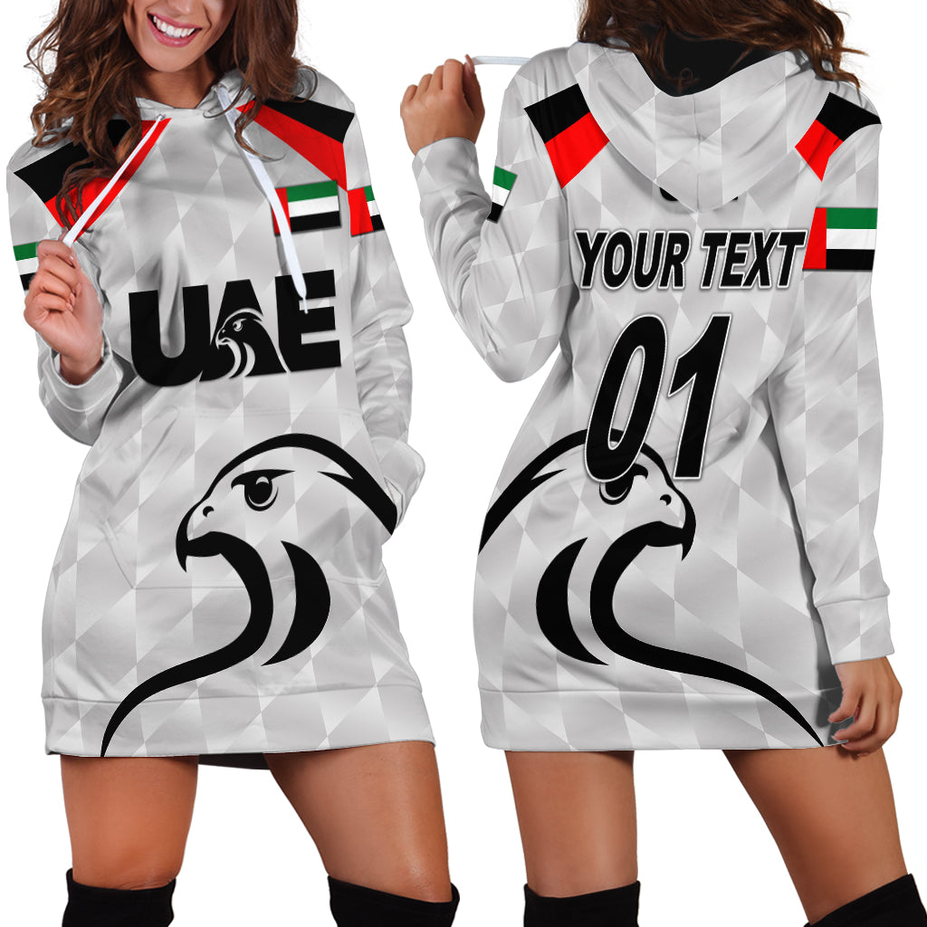 (Custom Personalised) United Arab Emirates UAE Cricket Hoodie Dress Falcon Special - Grey - Vibe Hoodie Shop