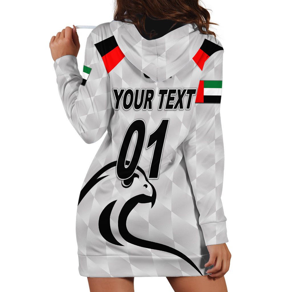 (Custom Personalised) United Arab Emirates UAE Cricket Hoodie Dress Falcon Special - Grey - Vibe Hoodie Shop