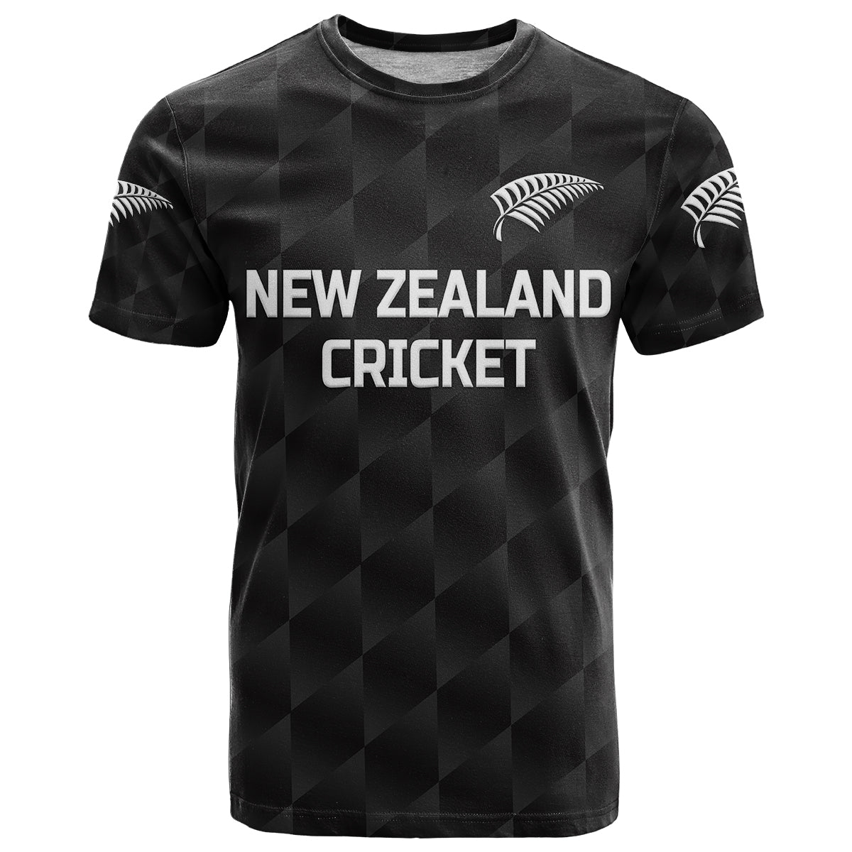 (Custom Personalised) New Zealand Cricket T Shirt Silver Fern Unique - Black - Vibe Hoodie Shop