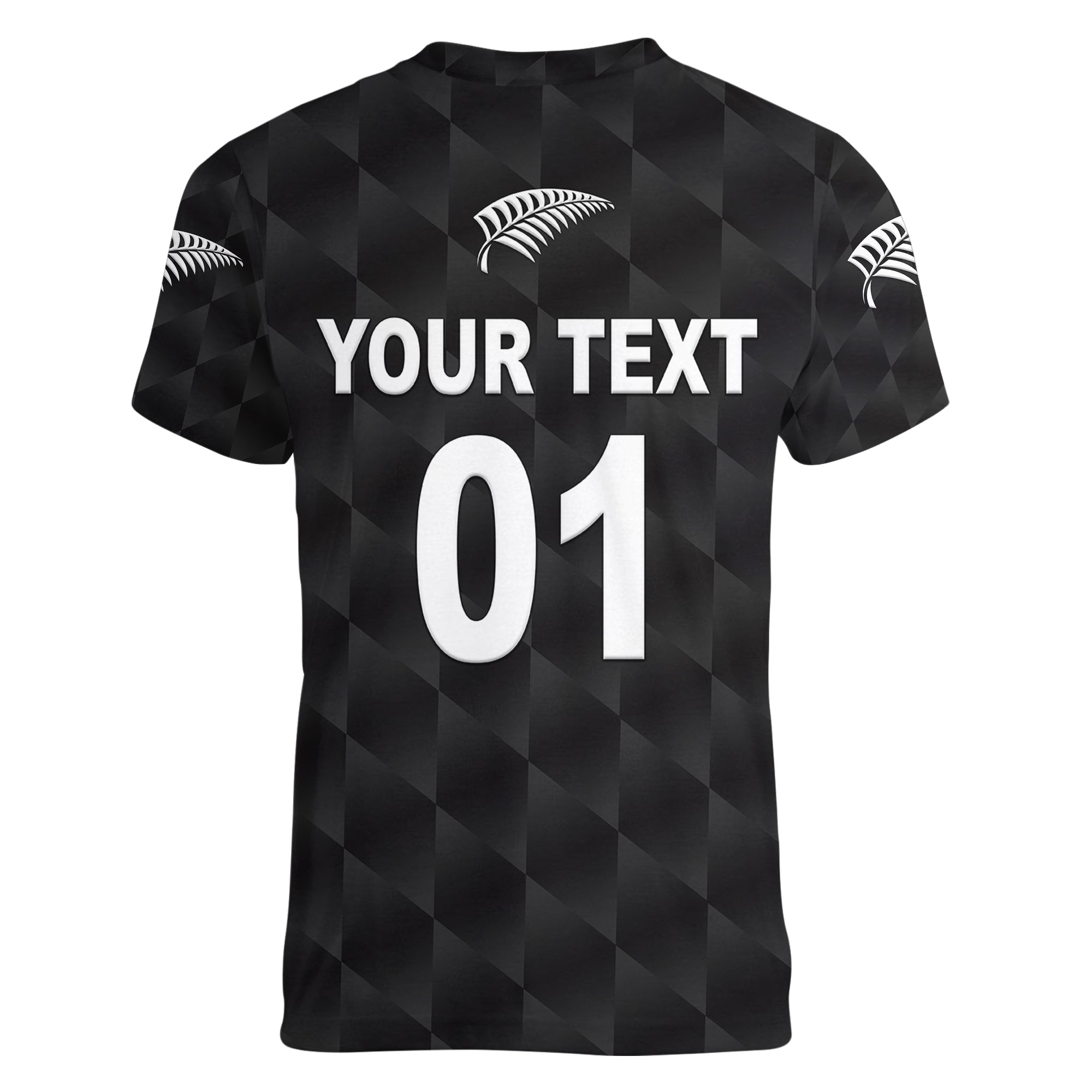 (Custom Personalised) New Zealand Cricket Women V Neck T Shirt Silver Fern Unique - Black - Vibe Hoodie Shop