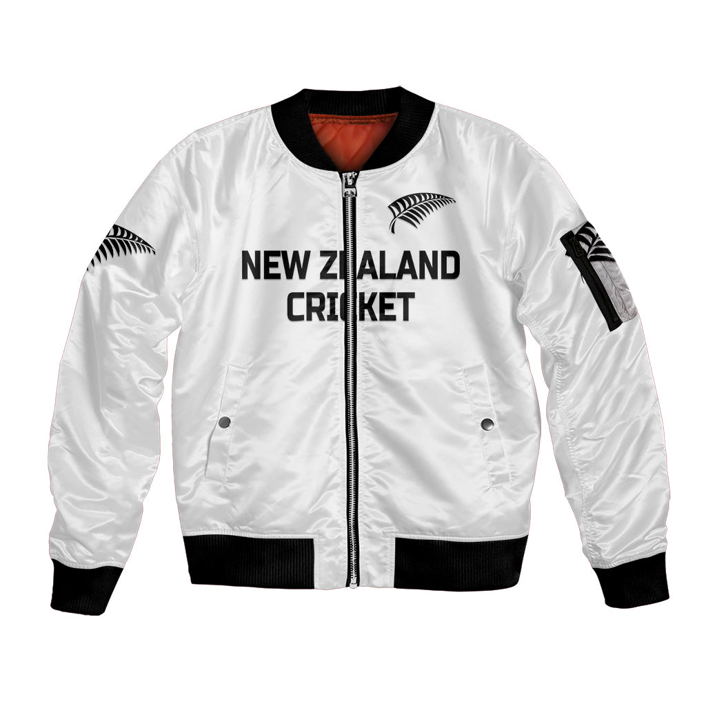 custom-personalised-new-zealand-cricket-sleeve-zip-bomber-jacket-silver-fern-unique-white