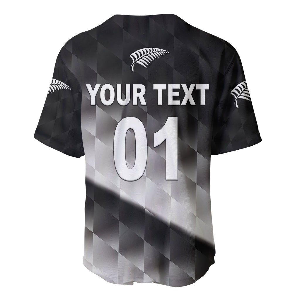 (Custom Personalised) New Zealand Cricket Baseball Jersey Silver Fern Unique - Gradient - Vibe Hoodie Shop