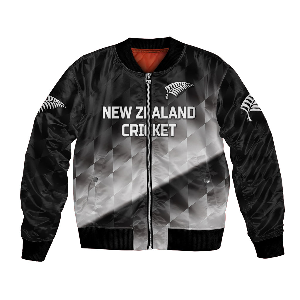 (Custom Personalised) New Zealand Cricket Bomber Jacket Silver Fern Unique - Gradient - Vibe Hoodie Shop