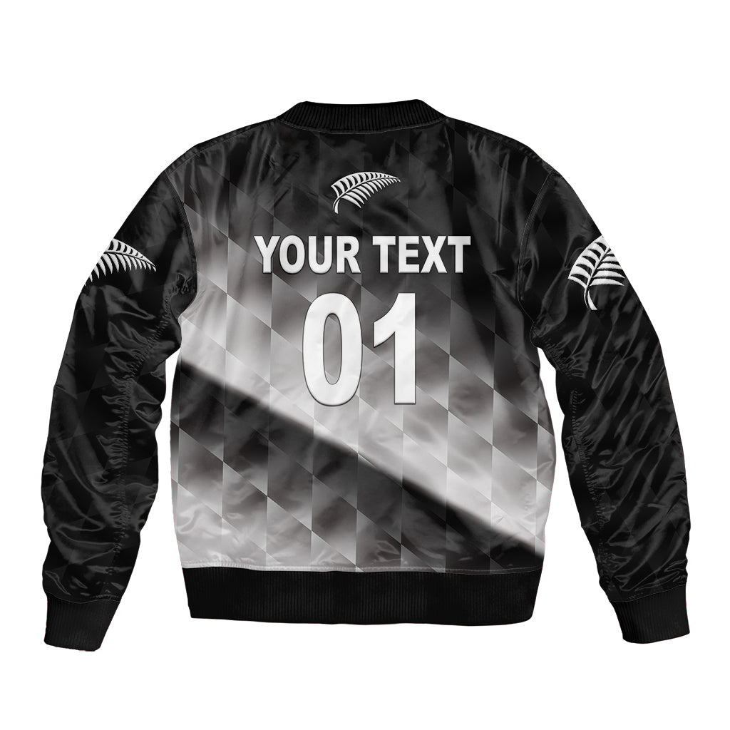 (Custom Personalised) New Zealand Cricket Bomber Jacket Silver Fern Unique - Gradient - Vibe Hoodie Shop