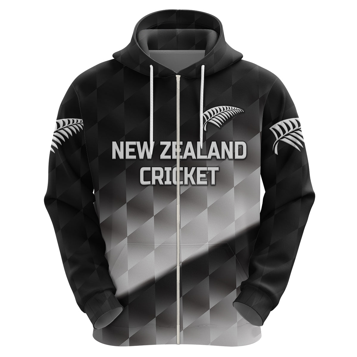 (Custom Personalised) New Zealand Cricket Hoodie Silver Fern Unique - Gradient LT8 - Vibe Hoodie Shop