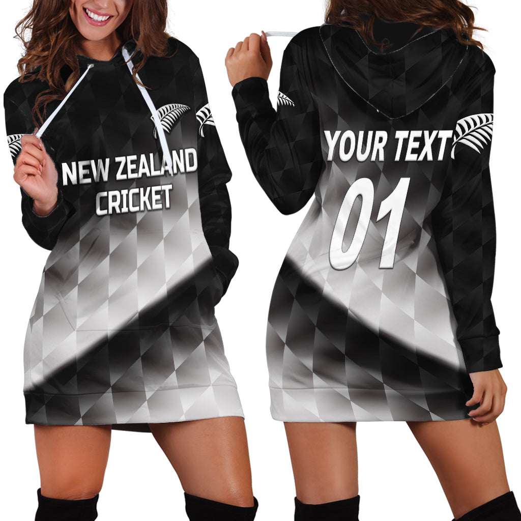 (Custom Personalised) New Zealand Cricket Hoodie Dress Silver Fern Unique - Gradient - Vibe Hoodie Shop