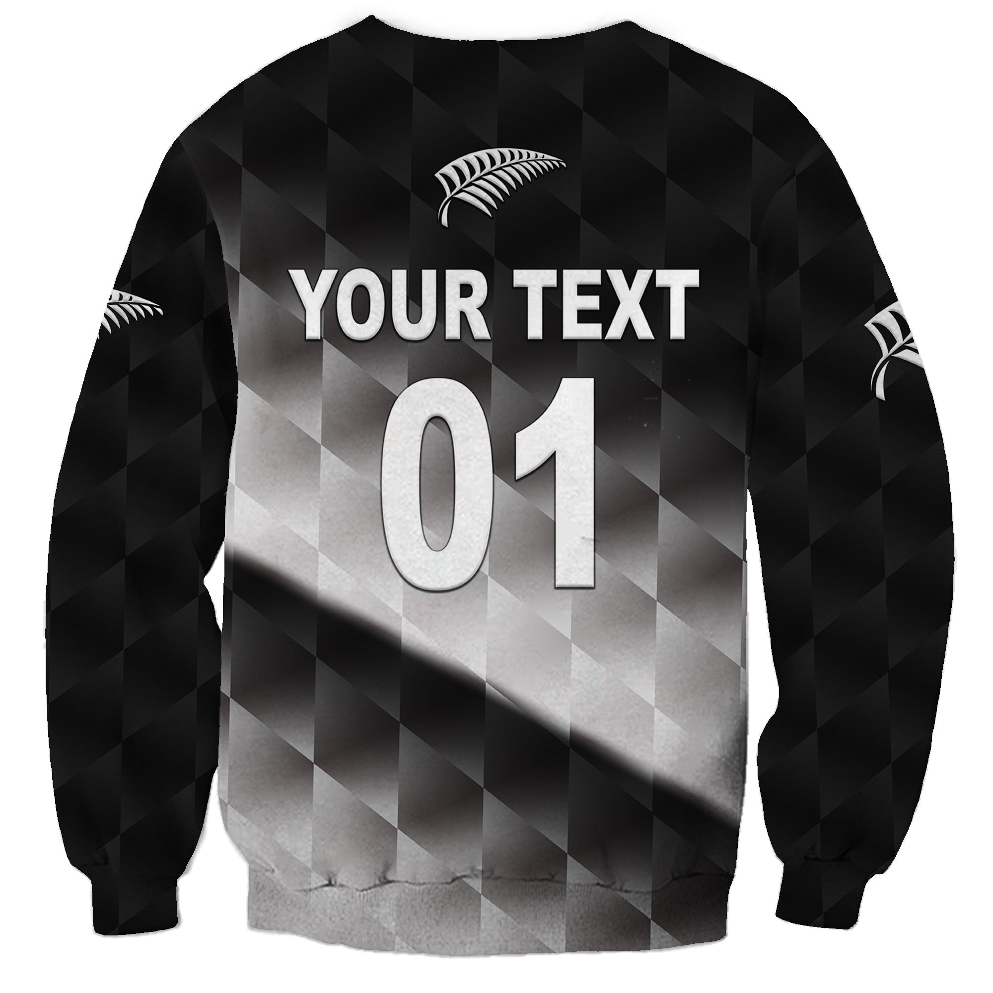 (Custom Personalised) New Zealand Cricket Sweatshirt Silver Fern Unique - Gradient - Vibe Hoodie Shop