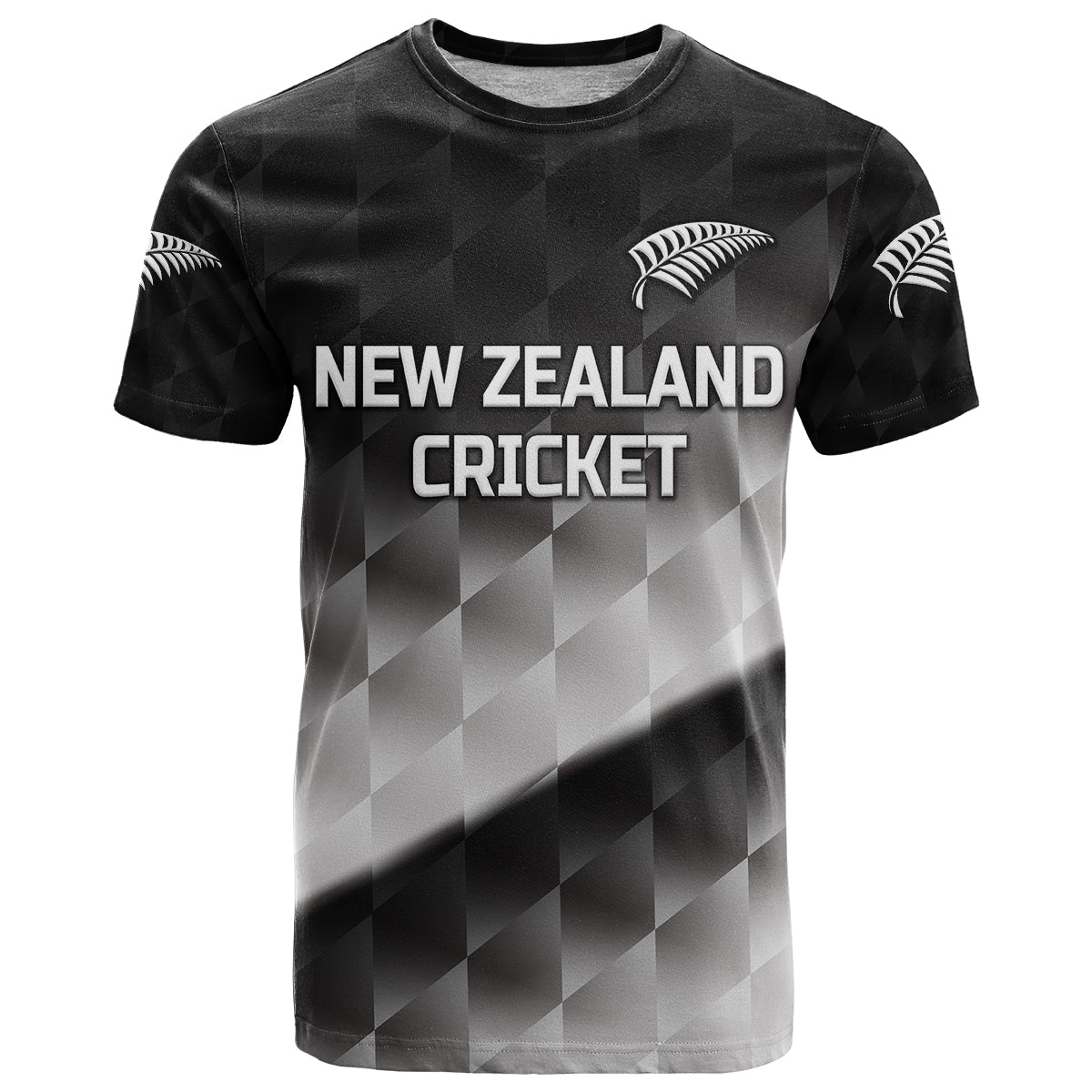 (Custom Personalised) New Zealand Cricket T Shirt Silver Fern Unique - Gradient - Vibe Hoodie Shop