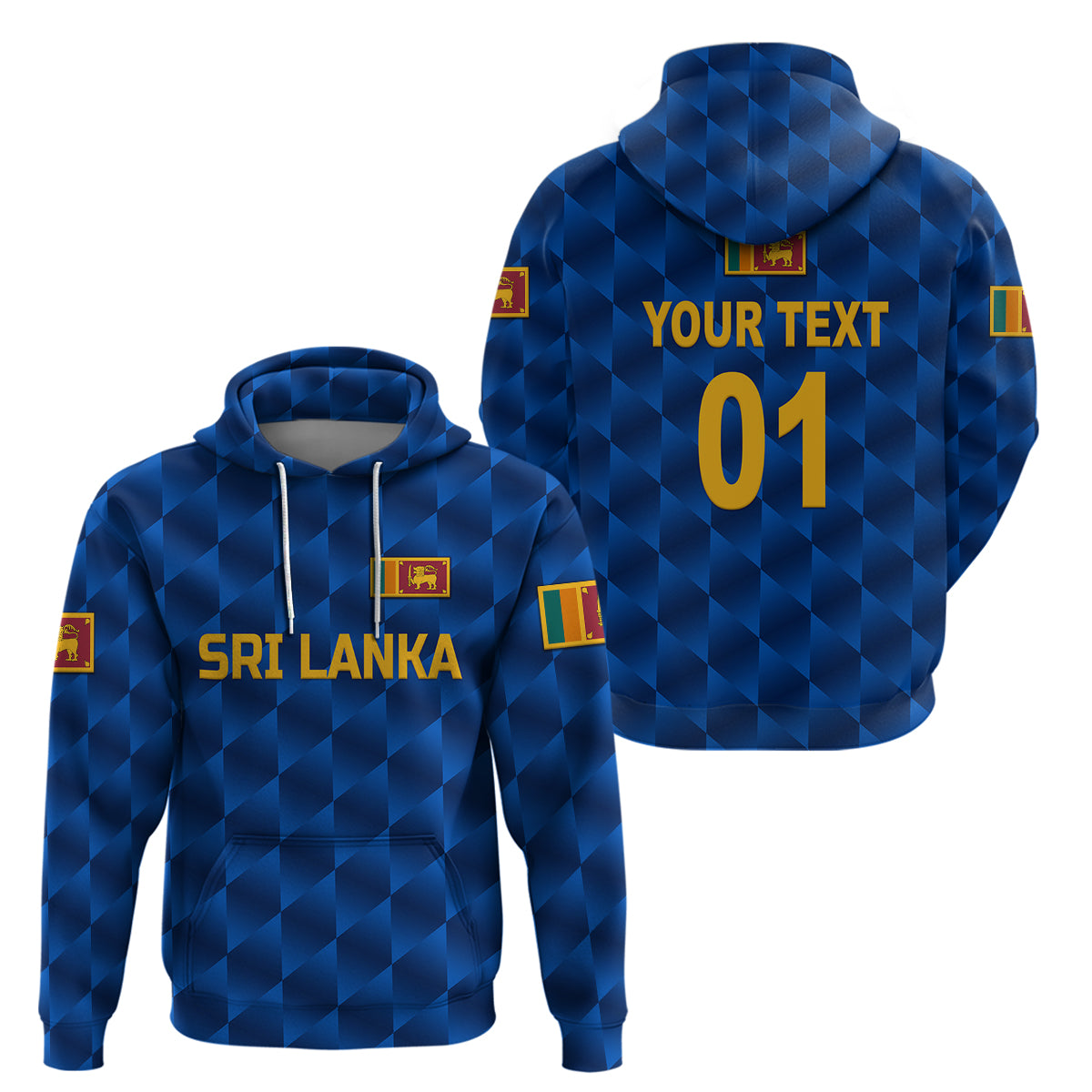 (Custom Personalised) Sri Lanka Cricket Hoodie The Lions Unique - Blue LT8 - Vibe Hoodie Shop