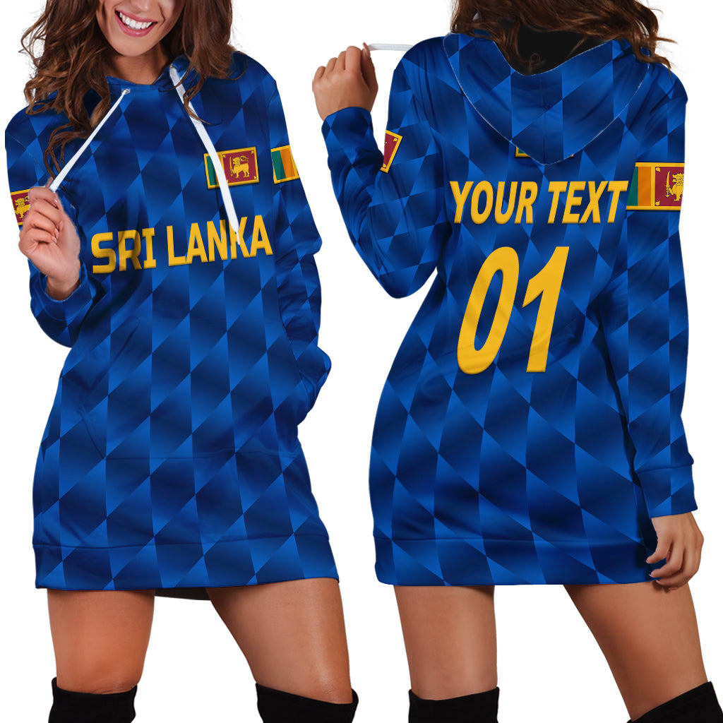 (Custom Personalised) Sri Lanka Cricket Hoodie Dress The Lions Unique - Blue - Vibe Hoodie Shop