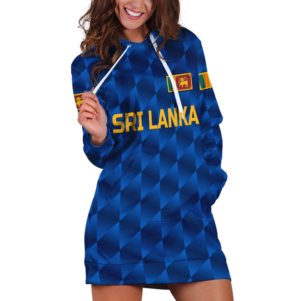 (Custom Personalised) Sri Lanka Cricket Hoodie Dress The Lions Unique - Blue - Vibe Hoodie Shop