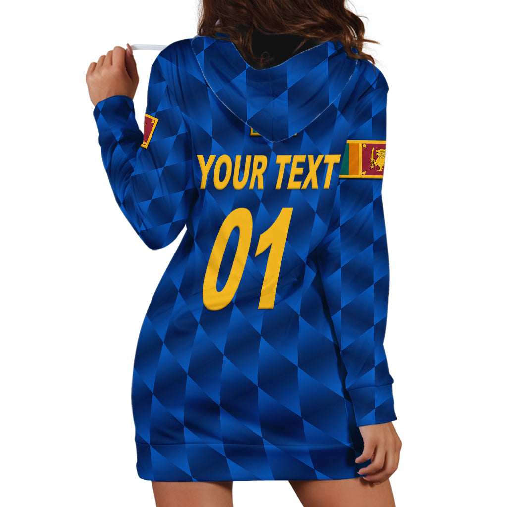 (Custom Personalised) Sri Lanka Cricket Hoodie Dress The Lions Unique - Blue - Vibe Hoodie Shop