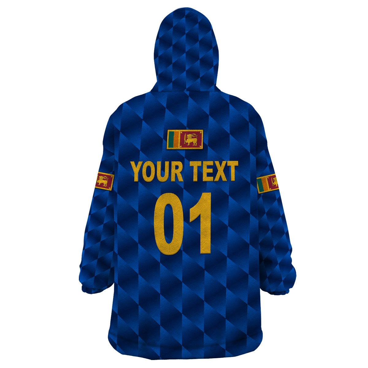 (Custom Personalised) Sri Lanka Cricket Wearable Blanket Hoodie The Lions Unique - Blue - Vibe Hoodie Shop