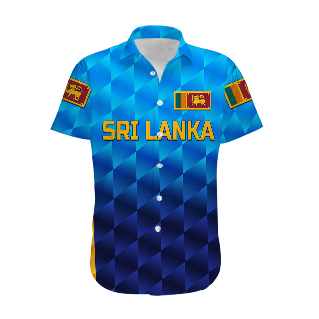 (Custom Personalised) Sri Lanka Cricket Hawaiian Shirt The Lions Unique - Gradient Blue - Vibe Hoodie Shop