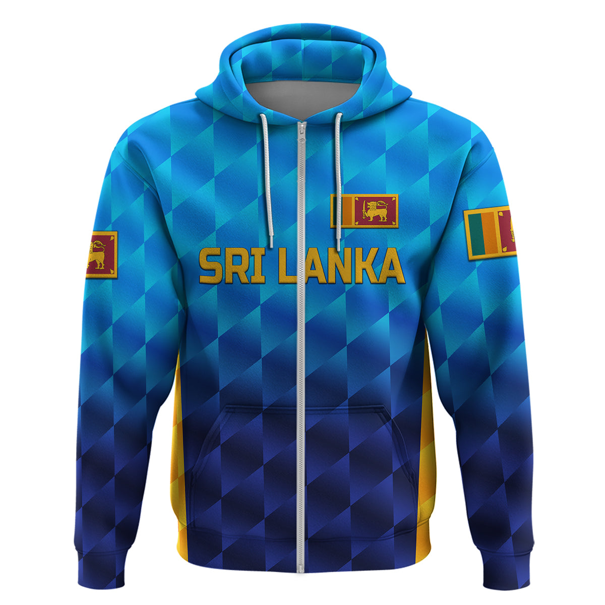 (Custom Personalised) Sri Lanka Cricket Hoodie The Lions Unique - Gradient Blue LT8 - Vibe Hoodie Shop