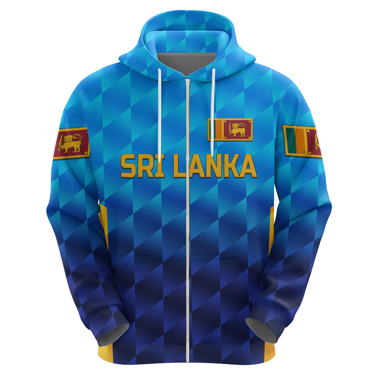 (Custom Personalised) Sri Lanka Cricket Hoodie The Lions Unique - Gradient Blue LT8 - Vibe Hoodie Shop