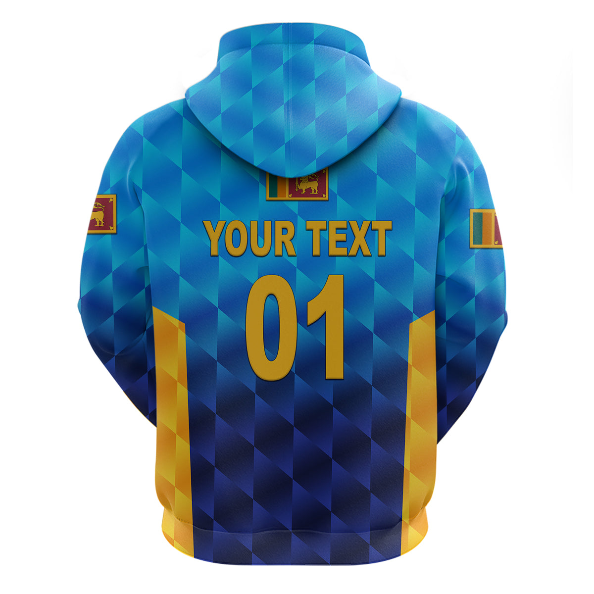 (Custom Personalised) Sri Lanka Cricket Hoodie The Lions Unique - Gradient Blue LT8 - Vibe Hoodie Shop