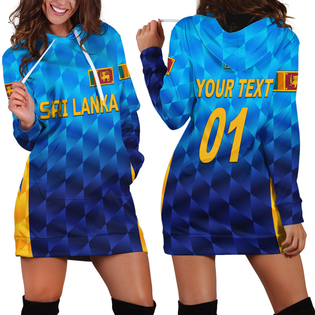 (Custom Personalised) Sri Lanka Cricket Hoodie Dress The Lions Unique - Gradient Blue - Vibe Hoodie Shop