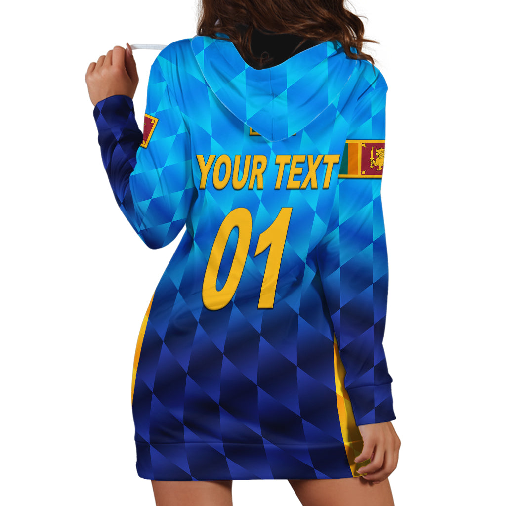 (Custom Personalised) Sri Lanka Cricket Hoodie Dress The Lions Unique - Gradient Blue - Vibe Hoodie Shop