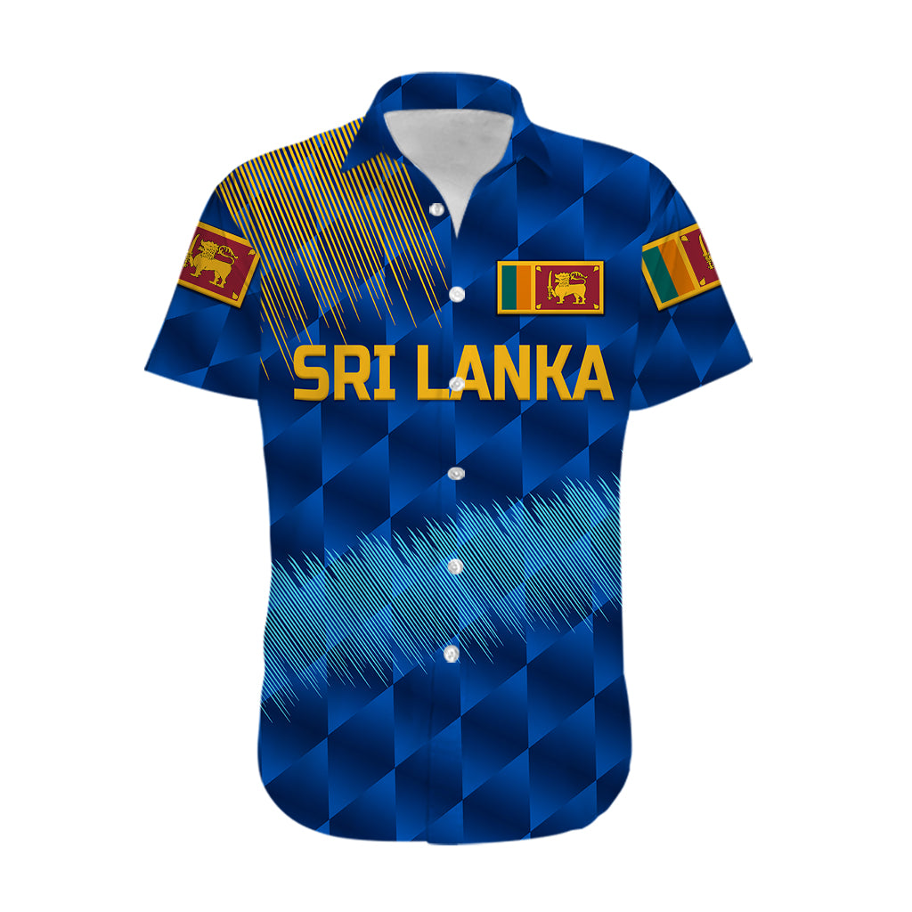 (Custom Personalised) Sri Lanka Cricket Hawaiian Shirt The Lions Special - Blue - Vibe Hoodie Shop