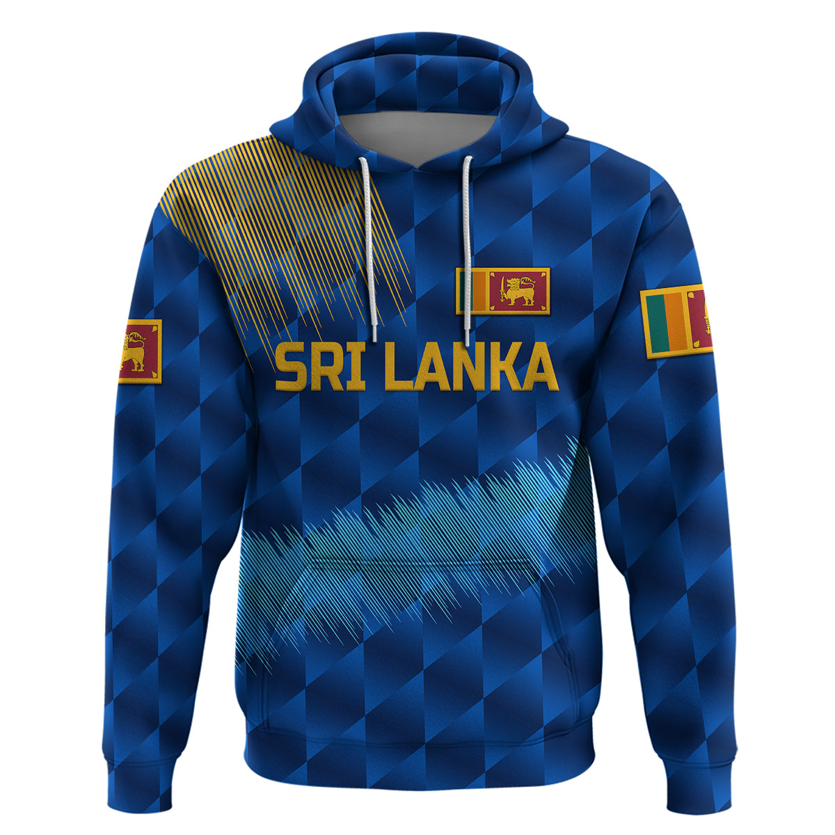 (Custom Personalised) Sri Lanka Cricket Hoodie The Lions Special - Blue LT8 - Vibe Hoodie Shop