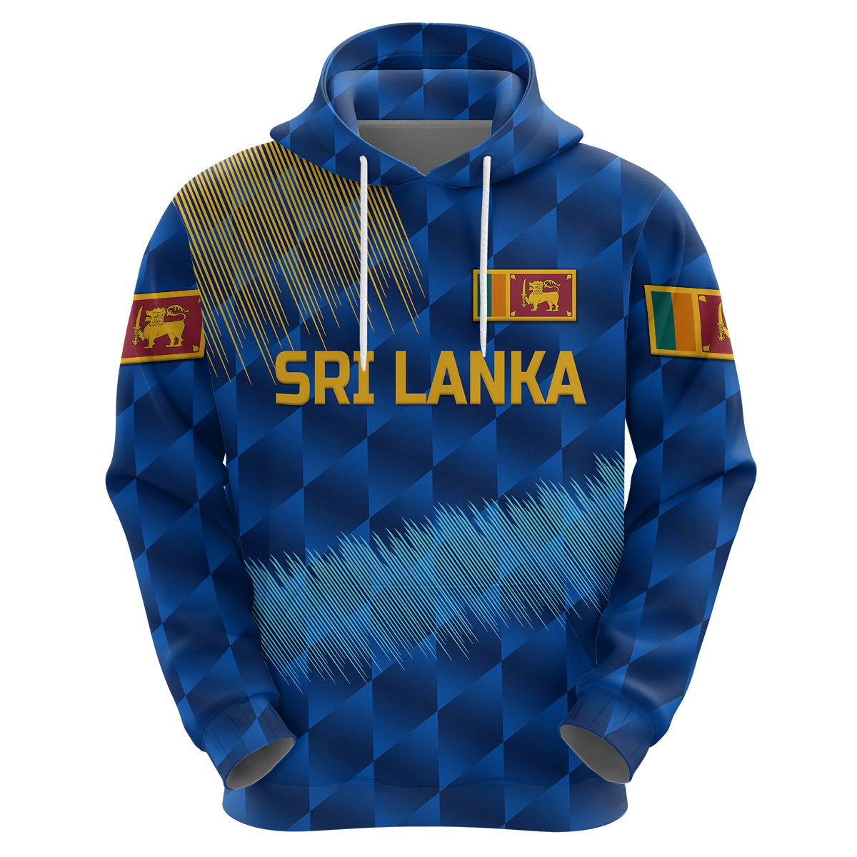 (Custom Personalised) Sri Lanka Cricket Hoodie The Lions Special - Blue LT8 - Vibe Hoodie Shop