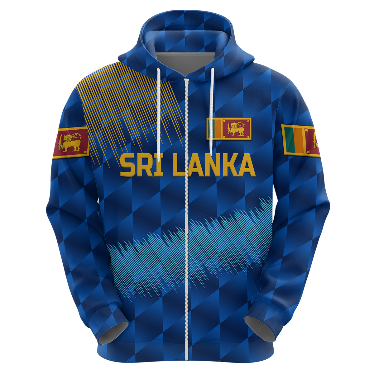 (Custom Personalised) Sri Lanka Cricket Hoodie The Lions Special - Blue LT8 - Vibe Hoodie Shop