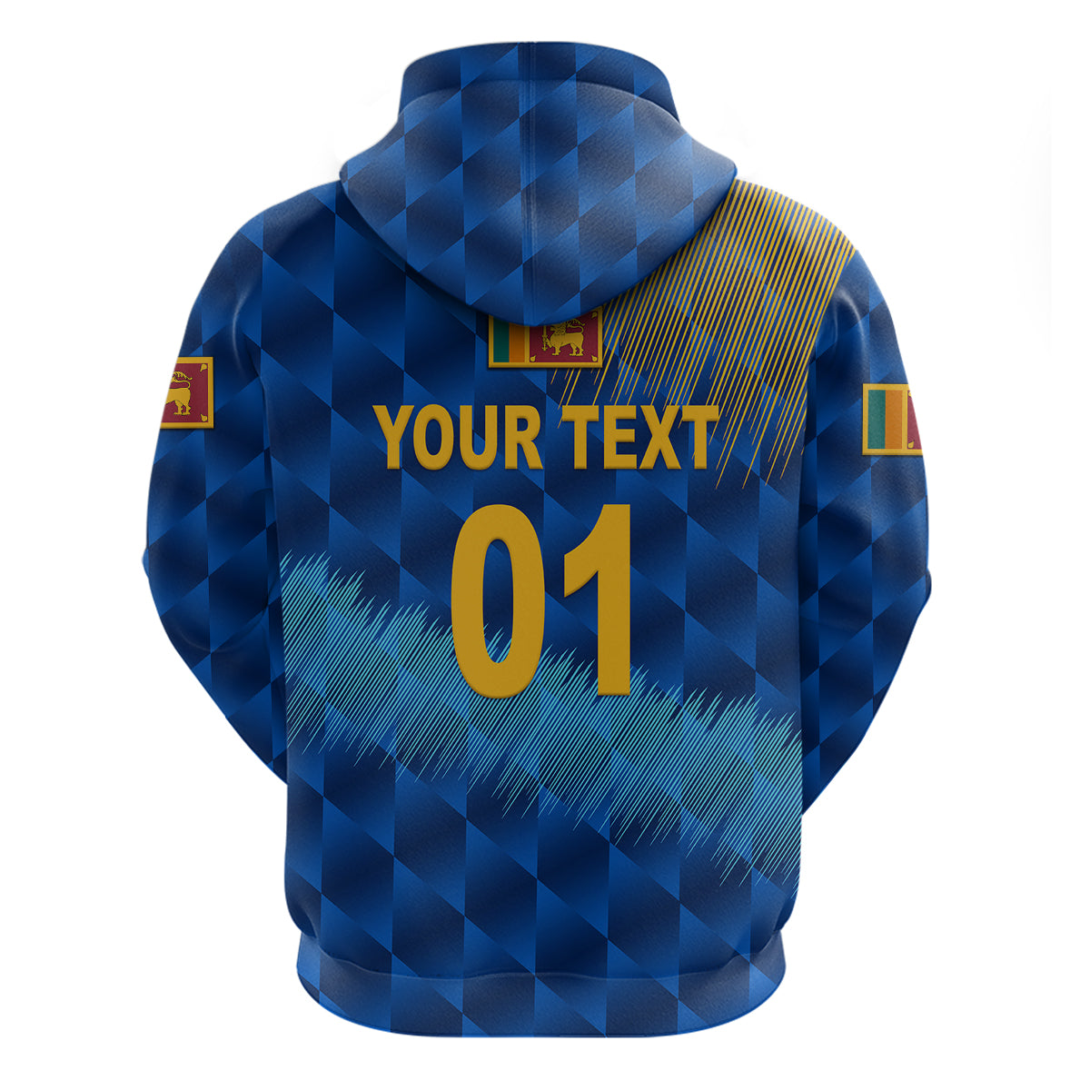 (Custom Personalised) Sri Lanka Cricket Hoodie The Lions Special - Blue LT8 - Vibe Hoodie Shop