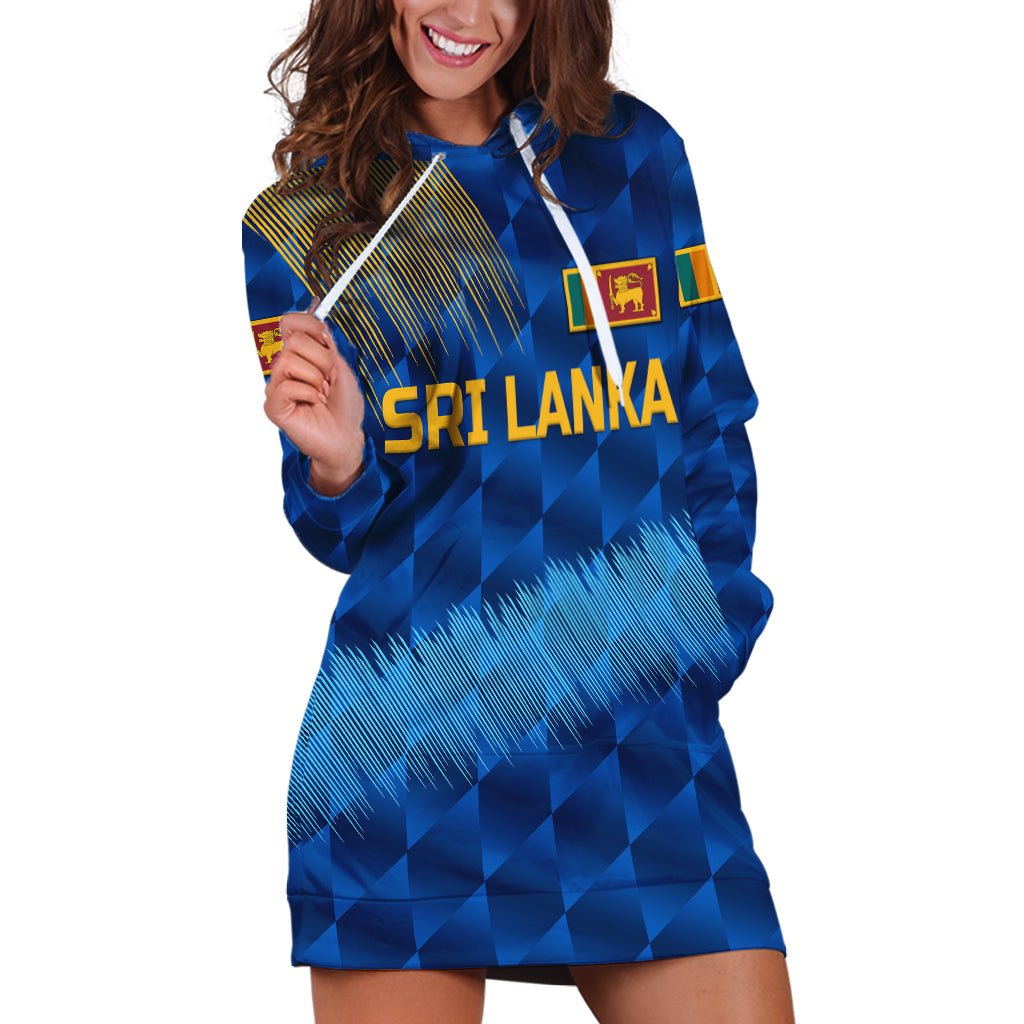 (Custom Personalised) Sri Lanka Cricket Hoodie Dress The Lions Special - Blue - Vibe Hoodie Shop