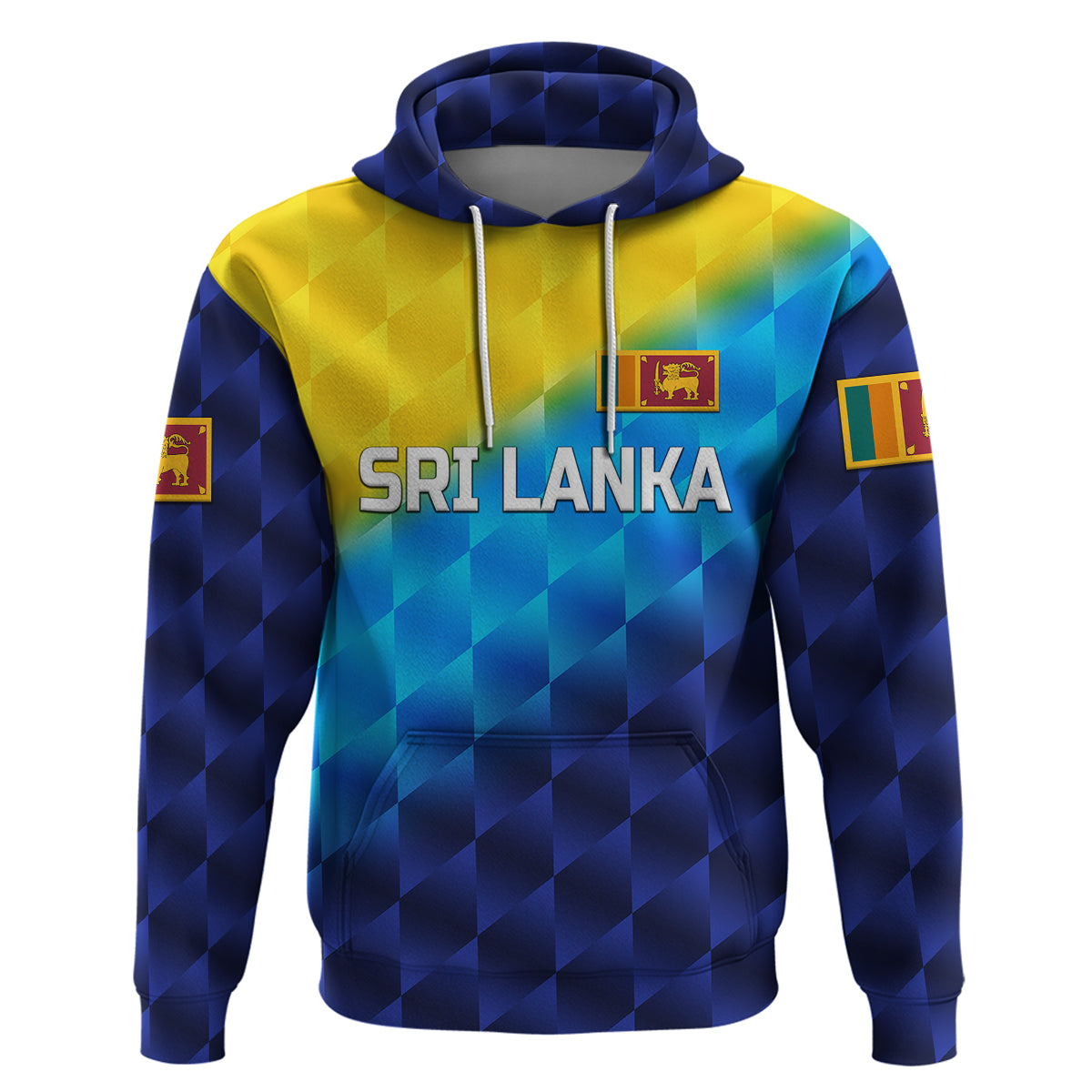 (Custom Personalised) Sri Lanka Cricket Hoodie The Lions Special - Gradient Blue LT8 - Vibe Hoodie Shop
