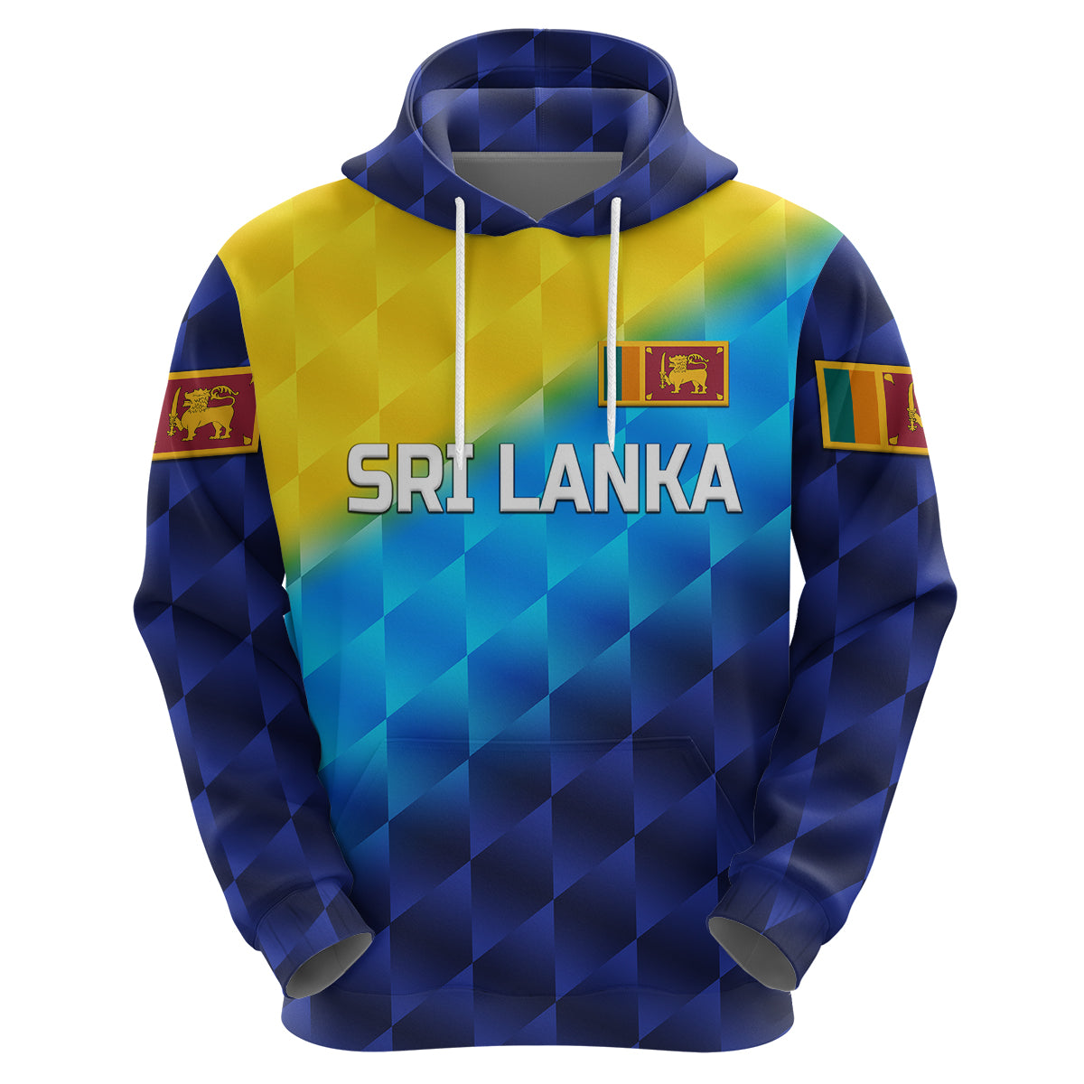 (Custom Personalised) Sri Lanka Cricket Hoodie The Lions Special - Gradient Blue LT8 - Vibe Hoodie Shop