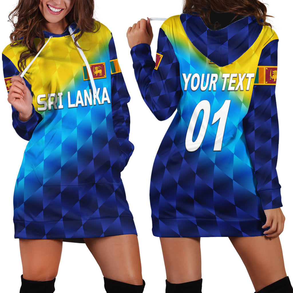 (Custom Personalised) Sri Lanka Cricket Hoodie Dress The Lions Special - Gradient Blue - Vibe Hoodie Shop