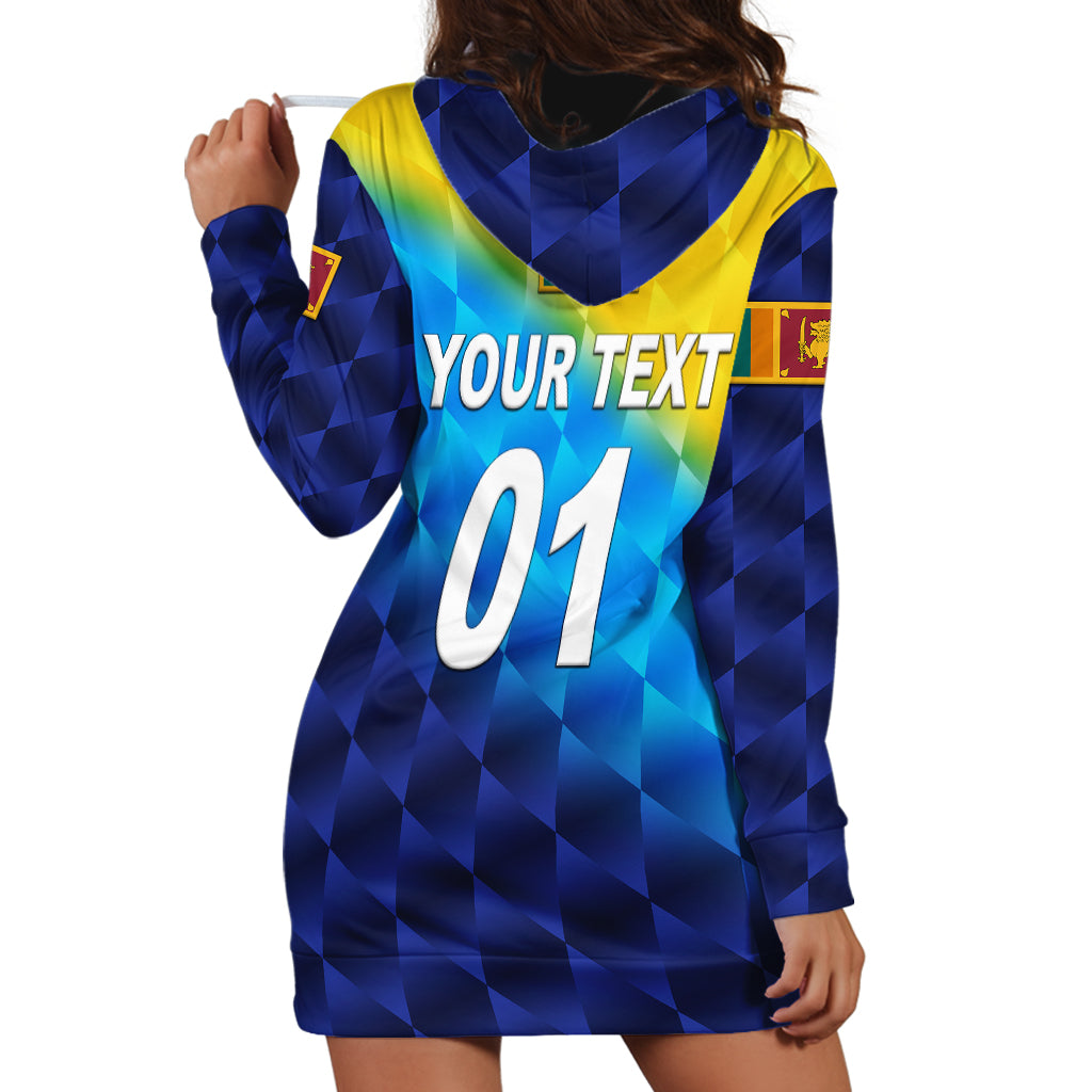 (Custom Personalised) Sri Lanka Cricket Hoodie Dress The Lions Special - Gradient Blue - Vibe Hoodie Shop