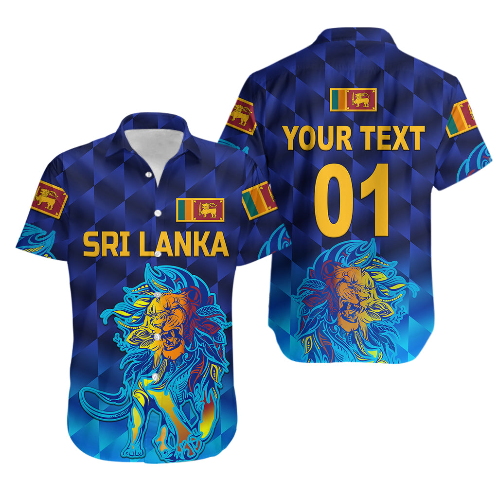 (Custom Personalised) Sri Lanka Cricket Hawaiian Shirt The Lions Pride Version - Blue - Vibe Hoodie Shop