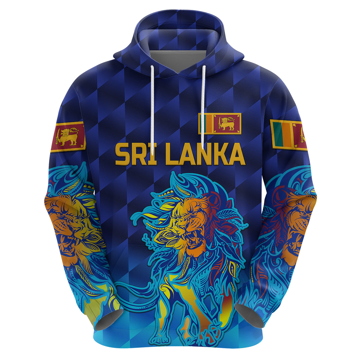 (Custom Personalised) Sri Lanka Cricket Hoodie The Lions Pride Version - Blue LT8 - Vibe Hoodie Shop