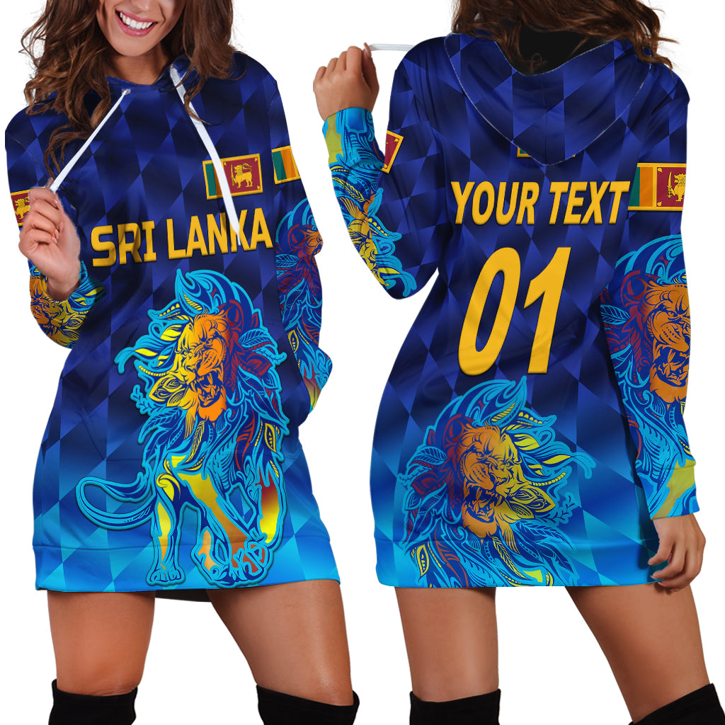 (Custom Personalised) Sri Lanka Cricket Hoodie Dress The Lions Pride Version - Blue - Vibe Hoodie Shop