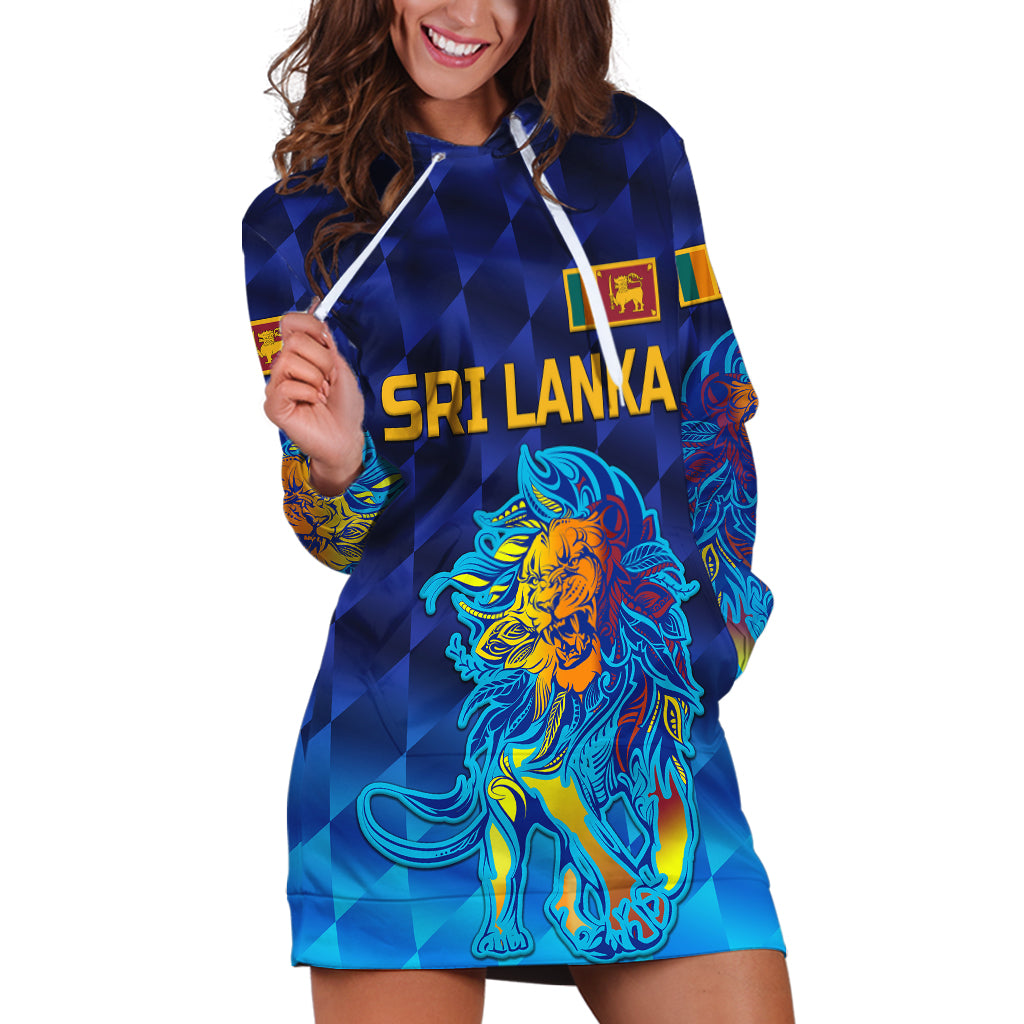 (Custom Personalised) Sri Lanka Cricket Hoodie Dress The Lions Pride Version - Blue - Vibe Hoodie Shop