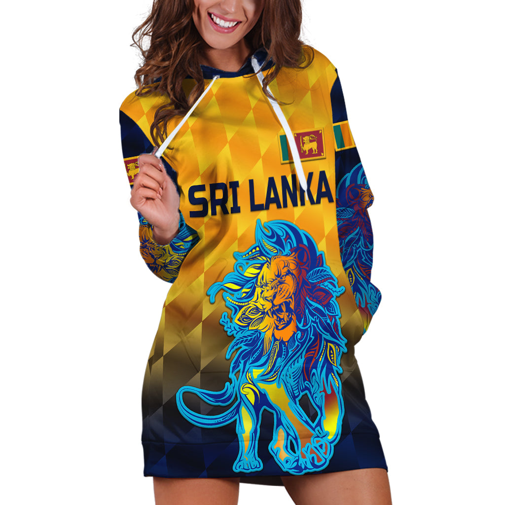 (Custom Personalised) Sri Lanka Cricket Hoodie Dress The Lions Pride Version - Yellow - Vibe Hoodie Shop