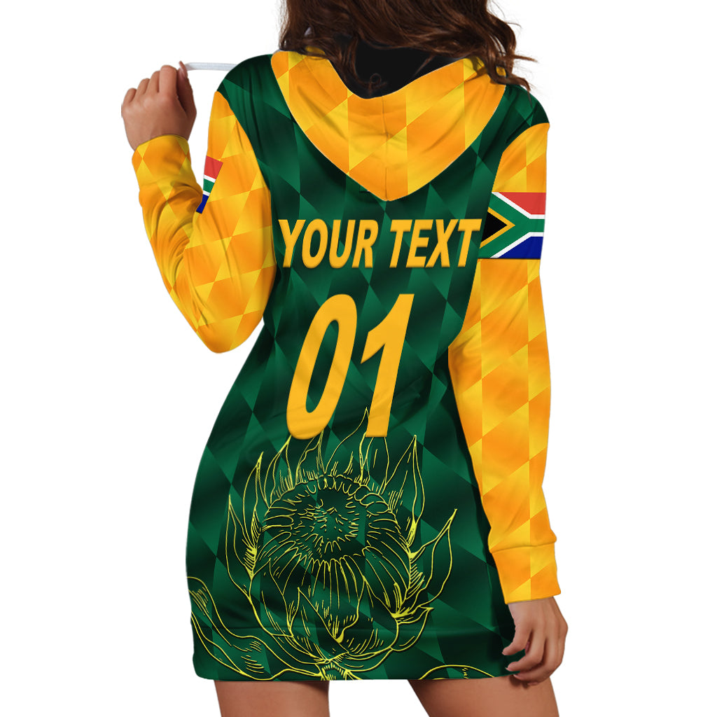 (Custom Personalised) South Africa Proteas Cricket Hoodie Dress Simple - Green - Vibe Hoodie Shop