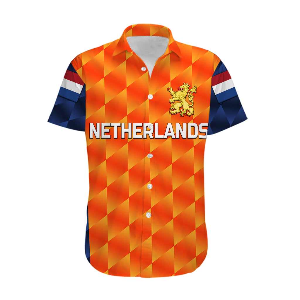 (Custom Personalised) Netherlands Cricket Dutch Lion Hawaiian Shirt Unique Orange - Vibe Hoodie Shop