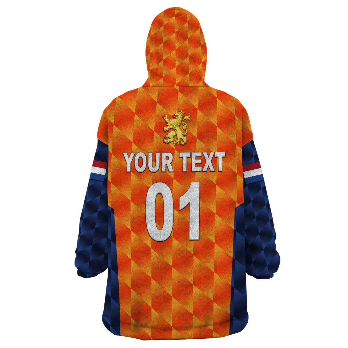 (Custom Personalised) Netherlands Cricket Dutch Lion Wearable Blanket Hoodie Unique Orange - Vibe Hoodie Shop