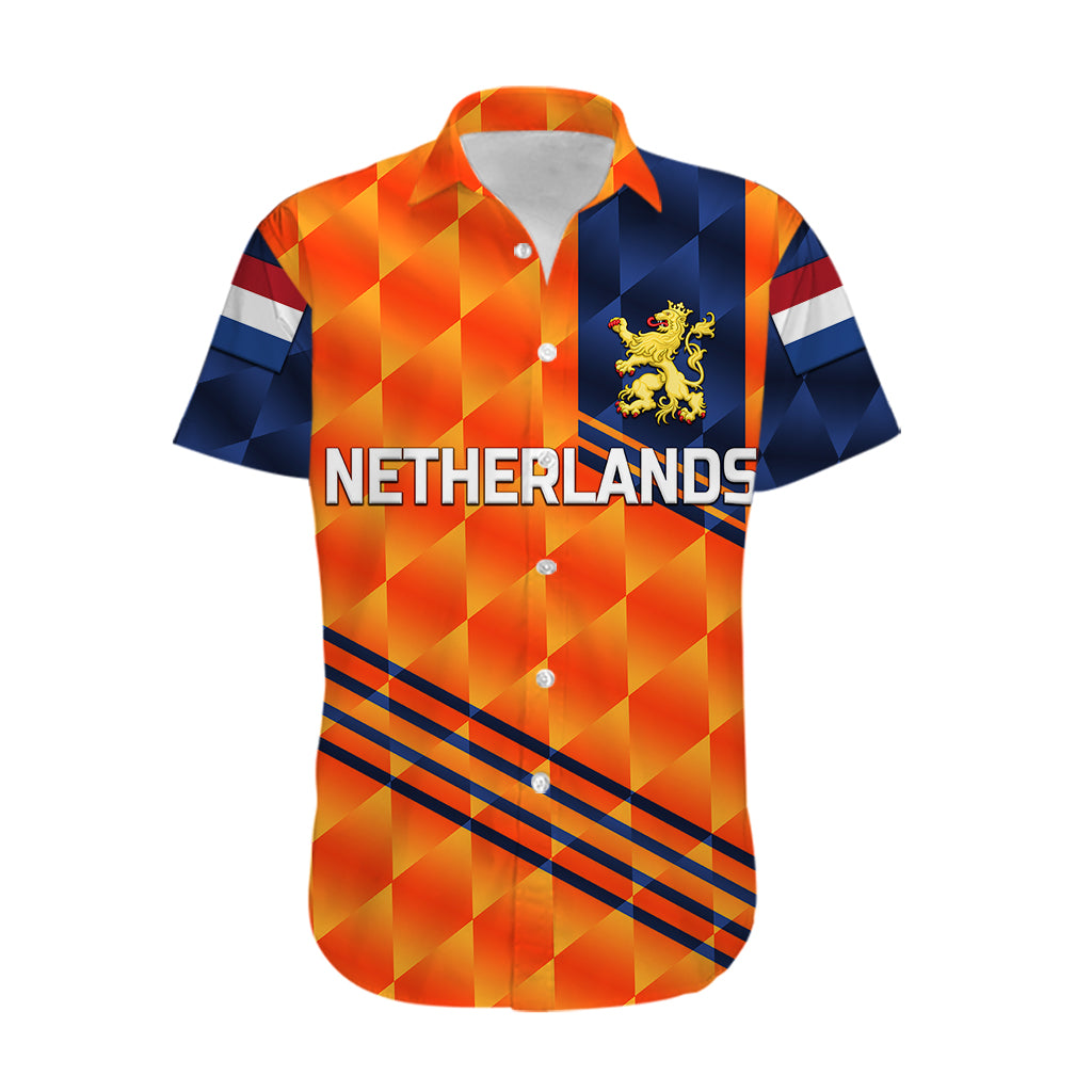 (Custom Personalised) Netherlands Cricket Dutch Lion Hawaiian Shirt Special Orange - Vibe Hoodie Shop
