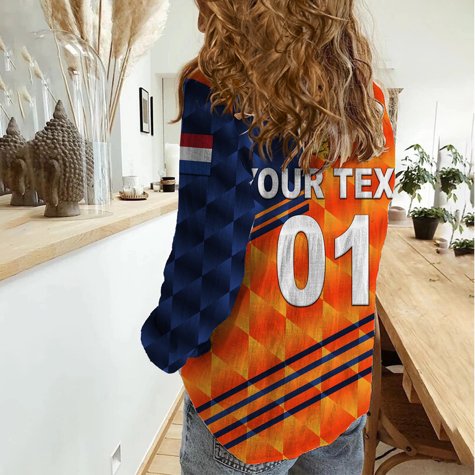 (Custom Personalised) Netherlands Cricket Dutch Lion Women Casual Shirt Special Orange - Vibe Hoodie Shop